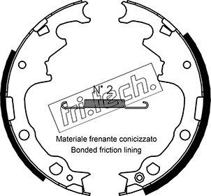 Fri.Tech. 1088.221 - Комплект тормозных колодок, барабанные autospares.lv