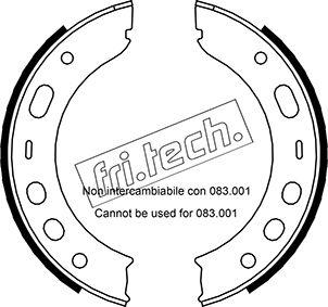 Fri.Tech. 1083.002 - Комплект тормозов, ручник, парковка autospares.lv