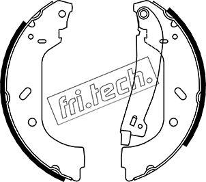 Fri.Tech. 1034.098Y - Комплект тормозных колодок, барабанные autospares.lv