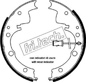 Fri.Tech. 1034.088 - Комплект тормозных колодок, барабанные autospares.lv