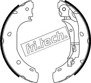 Fri.Tech. 1034.106 - Комплект тормозных колодок, барабанные autospares.lv