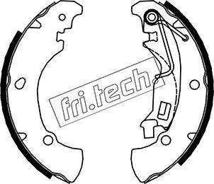 Fri.Tech. 1034.108 - Комплект тормозных колодок, барабанные autospares.lv