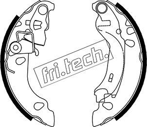 Fri.Tech. 1034.107 - Комплект тормозных колодок, барабанные autospares.lv