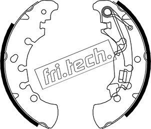 Fri.Tech. 1034.115 - Комплект тормозных колодок, барабанные autospares.lv