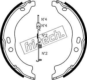 Fri.Tech. 1034.118K - Комплект тормозов, ручник, парковка autospares.lv