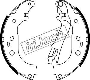 Fri.Tech. 1034.112 - Комплект тормозных колодок, барабанные autospares.lv