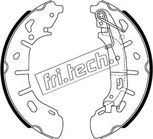 Fri.Tech. 1034.124 - Комплект тормозных колодок, барабанные autospares.lv