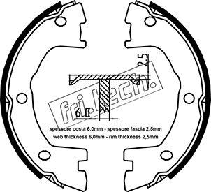 Fri.Tech. 1034.120 - Комплект тормозов, ручник, парковка autospares.lv