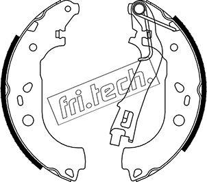 Fri.Tech. 1034.122 - Комплект тормозных колодок, барабанные autospares.lv