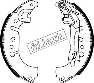 Fri.Tech. 1034.127 - Комплект тормозных колодок, барабанные autospares.lv