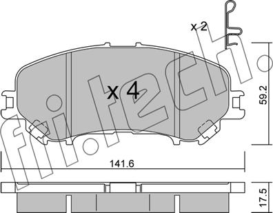 Fri.Tech. 1034.1 - Тормозные колодки, дисковые, комплект autospares.lv