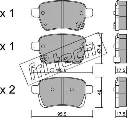 DJ Parts BP2726 - Тормозные колодки, дисковые, комплект autospares.lv