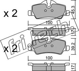 Fri.Tech. 1038.0 - Тормозные колодки, дисковые, комплект autospares.lv