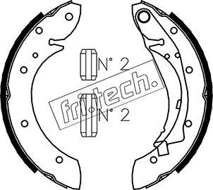 Fri.Tech. 1022.033 - Комплект тормозных колодок, барабанные autospares.lv