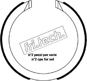 Fri.Tech. 1027.008 - Комплект тормозов, ручник, парковка autospares.lv