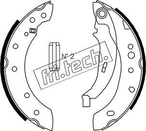 Fri.Tech. 1079.195 - Комплект тормозных колодок, барабанные autospares.lv