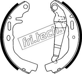 Fri.Tech. 1073.158 - Комплект тормозных колодок, барабанные autospares.lv