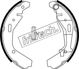 Fri.Tech. 1073.176 - Комплект тормозных колодок, барабанные autospares.lv