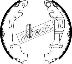 Fri.Tech. 1073.172 - Комплект тормозных колодок, барабанные autospares.lv