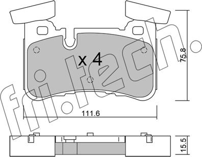 Fri.Tech. 1199.0 - Тормозные колодки, дисковые, комплект autospares.lv