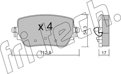 Fri.Tech. 1196.0 - Тормозные колодки, дисковые, комплект autospares.lv