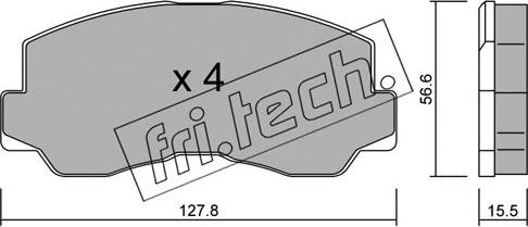 Fri.Tech. 114.0 - Тормозные колодки, дисковые, комплект autospares.lv