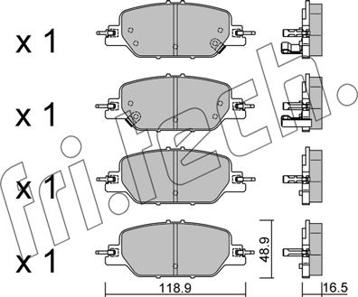 Fri.Tech. 1154.0 - Тормозные колодки, дисковые, комплект autospares.lv