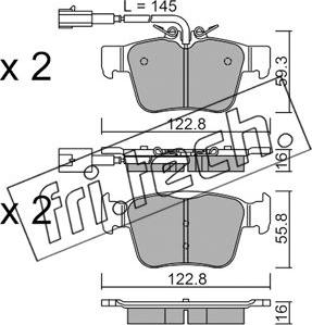 Fri.Tech. 1101.0 - Тормозные колодки, дисковые, комплект autospares.lv