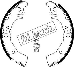 Fri.Tech. 1115.305 - Комплект тормозных колодок, барабанные autospares.lv