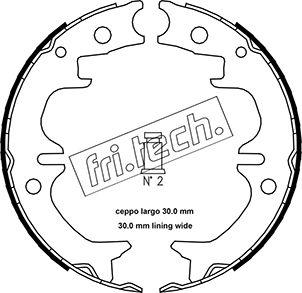 Fri.Tech. 1115.314 - Комплект тормозов, ручник, парковка autospares.lv