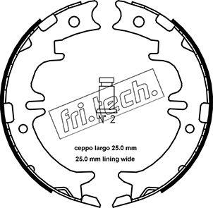 Fri.Tech. 1115.311 - Комплект тормозов, ручник, парковка autospares.lv