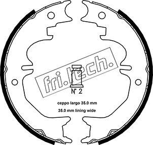 Fri.Tech. 1115.313 - Комплект тормозов, ручник, парковка autospares.lv