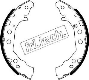 Fri.Tech. 1115.331 - Комплект тормозных колодок, барабанные autospares.lv