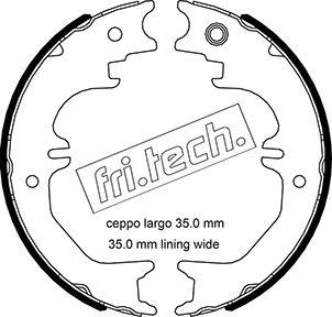 Fri.Tech. 1115.329 - Комплект тормозов, ручник, парковка autospares.lv