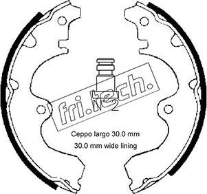 Fri.Tech. 1115.295 - Комплект тормозных колодок, барабанные autospares.lv