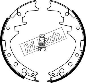 Fri.Tech. 1115.249 - Комплект тормозных колодок, барабанные autospares.lv