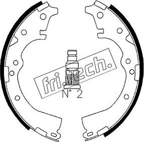 Fri.Tech. 1115.269 - Комплект тормозных колодок, барабанные autospares.lv