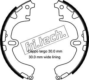 Fri.Tech. 1115.289 - Комплект тормозных колодок, барабанные autospares.lv