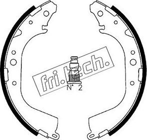 Fri.Tech. 1115.288 - Комплект тормозных колодок, барабанные autospares.lv