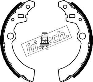 Fri.Tech. 1110.335 - Комплект тормозных колодок, барабанные autospares.lv