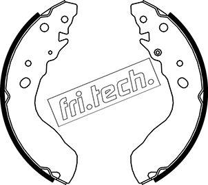 Fri.Tech. 1111.245 - Комплект тормозных колодок, барабанные autospares.lv