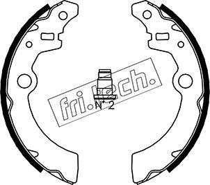 Fri.Tech. 1111.246 - Комплект тормозных колодок, барабанные autospares.lv