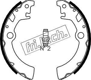 Fri.Tech. 1111.242 - Комплект тормозных колодок, барабанные autospares.lv