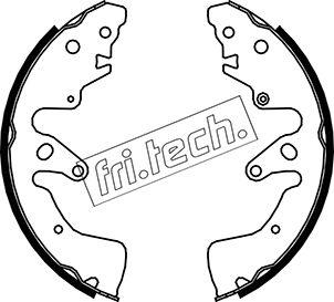 Fri.Tech. 1111.251 - Комплект тормозных колодок, барабанные autospares.lv