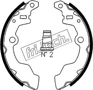 Fri.Tech. 1111.236 - Комплект тормозных колодок, барабанные autospares.lv