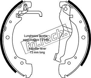 Fri.Tech. 1124.285 - Комплект тормозных колодок, барабанные autospares.lv