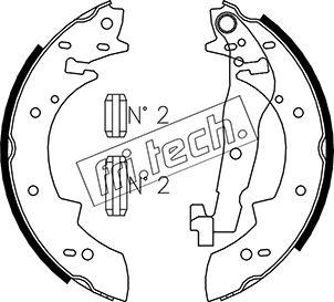 Fri.Tech. 1127.269 - Комплект тормозных колодок, барабанные autospares.lv