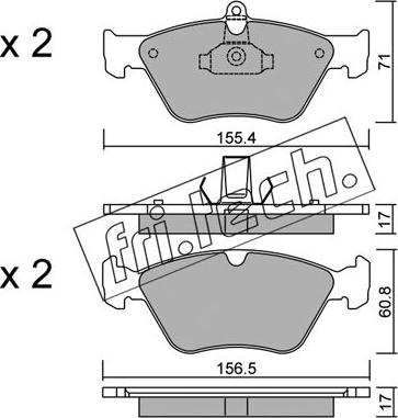 Fri.Tech. 130.0 - Тормозные колодки, дисковые, комплект autospares.lv