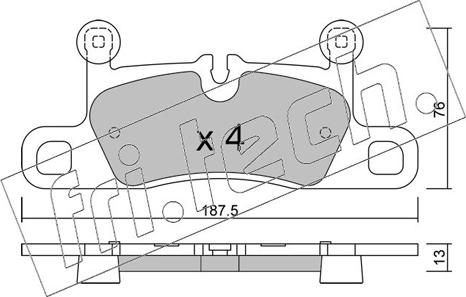 Fri.Tech. 1315.0 - Тормозные колодки, дисковые, комплект autospares.lv