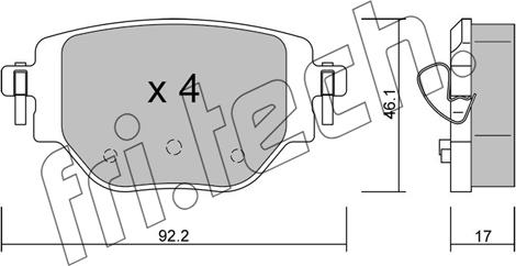 Fri.Tech. 1246.0 - Тормозные колодки, дисковые, комплект autospares.lv